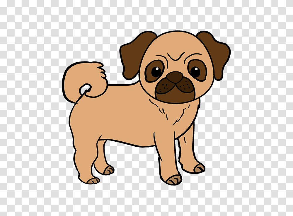 How To Draw A Pug, Puppy, Dog, Pet, Canine Transparent Png