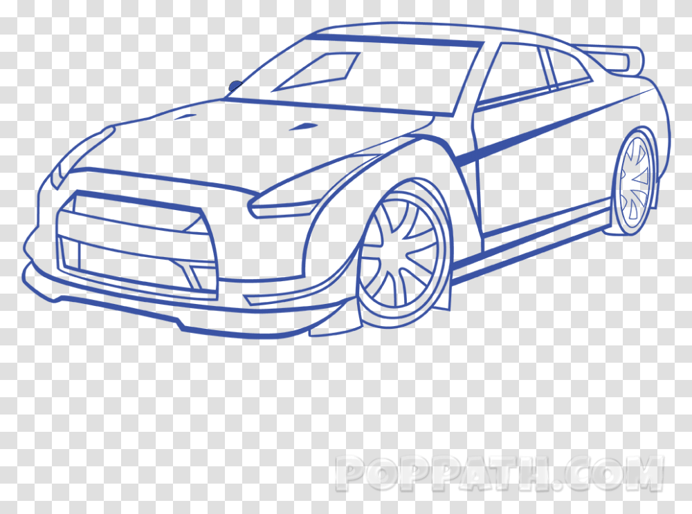 How To Draw A Race Car Pop Path Car Drawing, Vehicle, Transportation, Sedan, Bumper Transparent Png