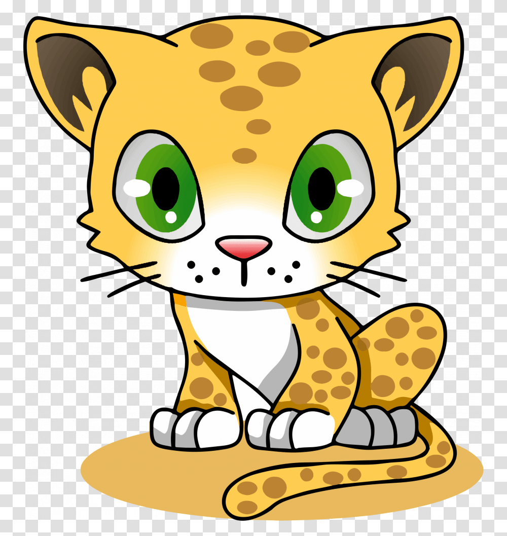 How To Draw A Realistic Baby Jaguar Cartoon Head Step, Animal, Food, Wildlife Transparent Png