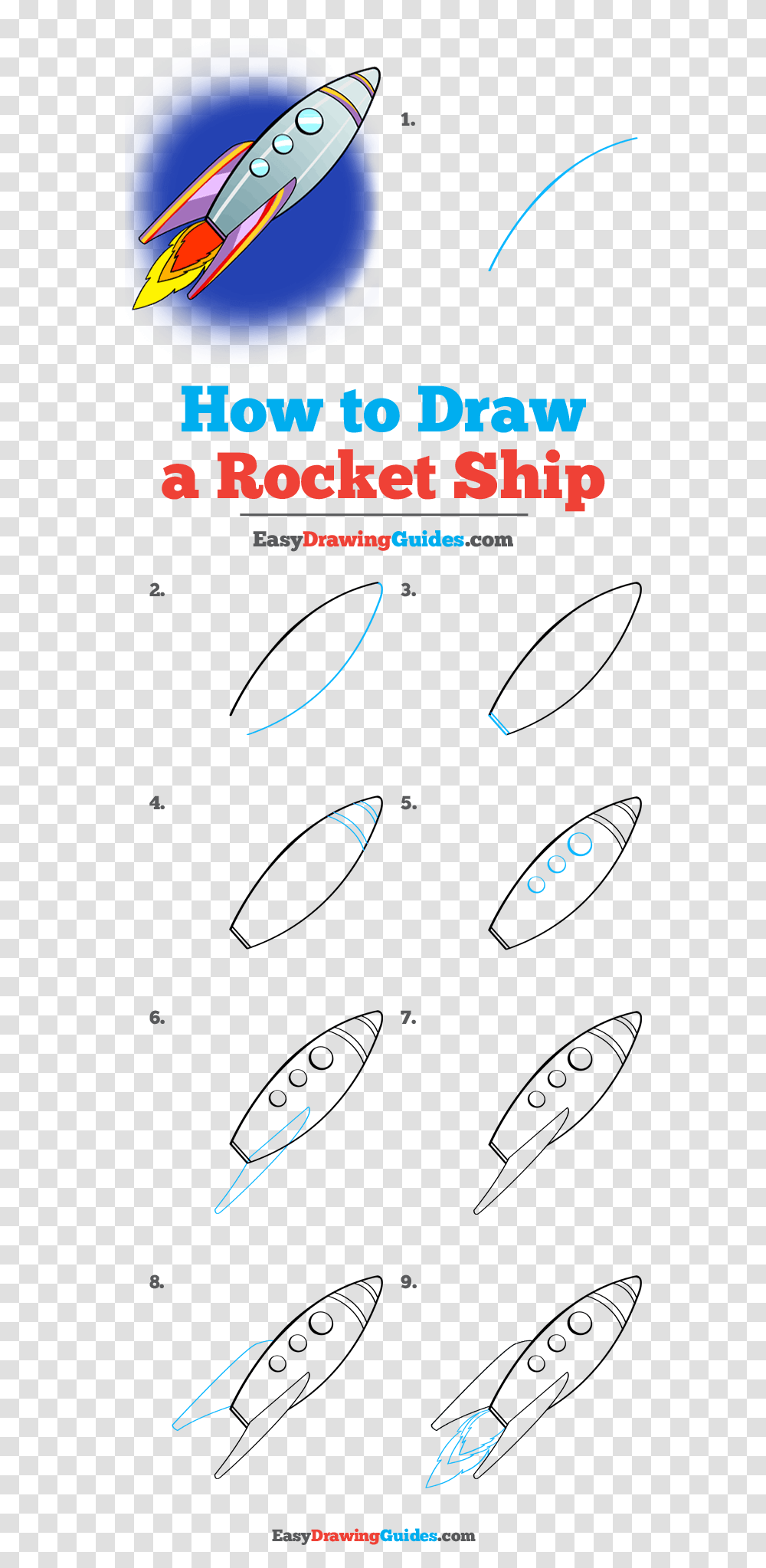 How To Draw A Rocket Ship Really Easy Drawing Tutorial Like Us Follow Us, Poster, Advertisement, Outdoors, Astronomy Transparent Png