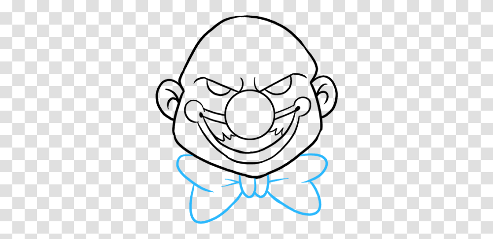 How To Draw A Scary Clown Easy Scary Clowns Drawings, Handwriting, Label, Bow Transparent Png