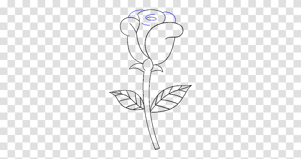 How To Draw A Simple Rose Sketch, Gray, World Of Warcraft Transparent Png