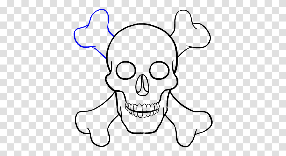 How To Draw A Skull Step By Step Tutorial Easy Drawing Easy Small Skull Drawing, Outdoors, Light Transparent Png