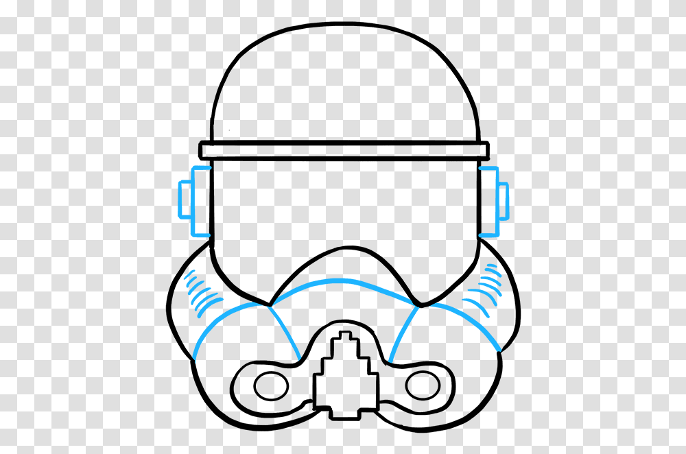 How To Draw A Stormtrooper Helmet Really Easy Drawing Storm Trooper Helmet, Light, Crowd, Hand Transparent Png
