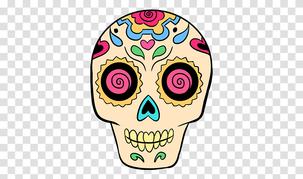 How To Draw A Sugar Skull Step, Egg, Food, Poster, Advertisement Transparent Png