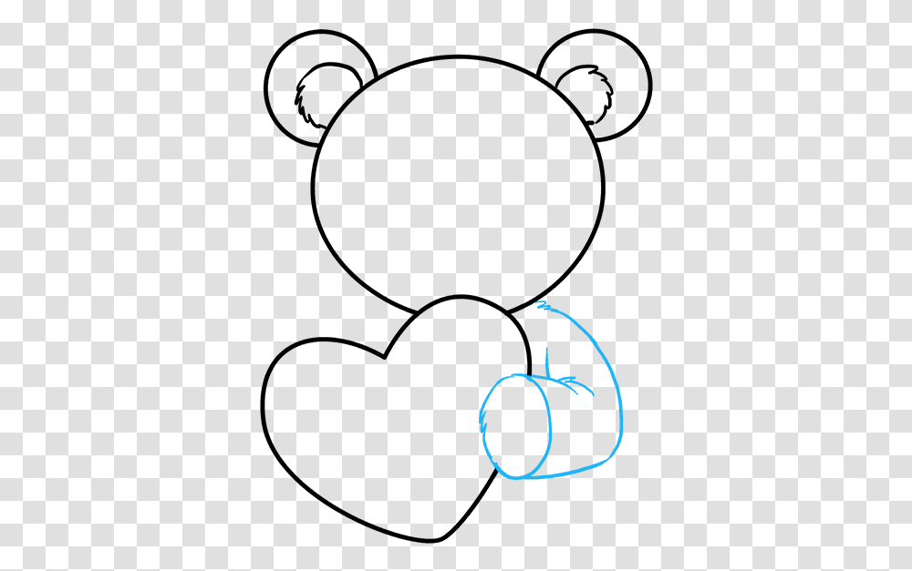 How To Draw A Teddy Bear With A Heart Draw The Teddy Bear, Logo, Trademark Transparent Png
