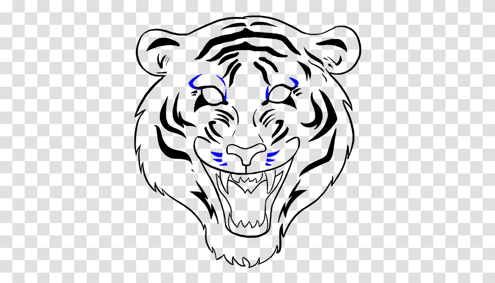 How To Draw A Tiger To Draw Easy, Clock, Digital Clock, Alarm Clock Transparent Png