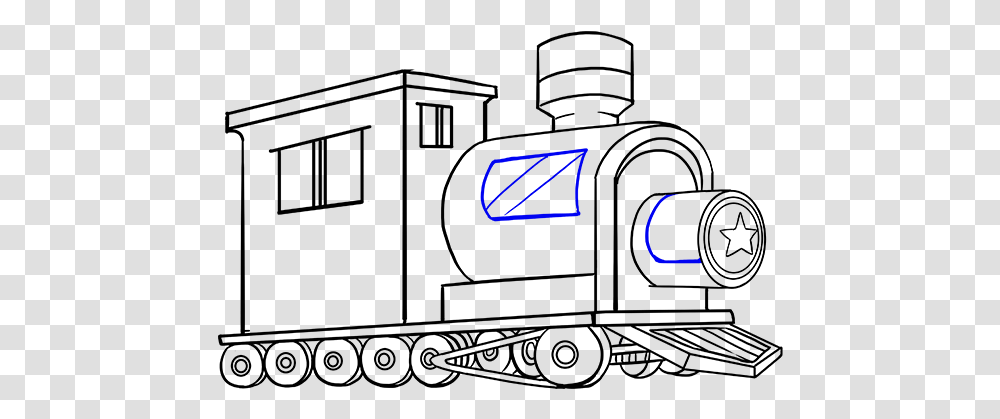 How To Draw A Train In A Few Easy Steps Easy Drawing Train Drawing Easy, Light, Logo Transparent Png