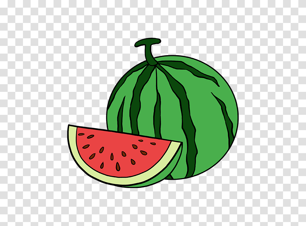 How To Draw A Watermelon, Plant, Fruit, Food Transparent Png