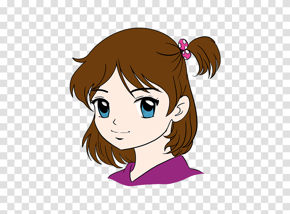 How To Draw An Anime Girl Face, Person, Drawing Transparent Png