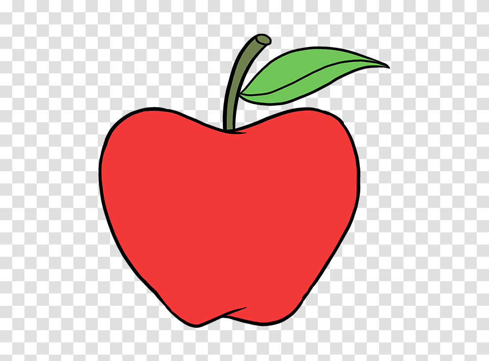How To Draw An Apple Really Easy Drawing Tutorial, Plant, Fruit, Food Transparent Png