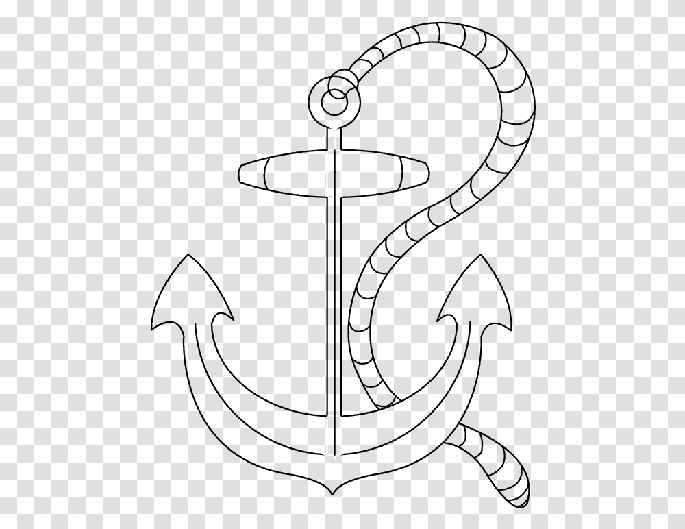 How To Draw An Draw A Anchor Easy, Cross, Transportation, Vehicle Transparent Png