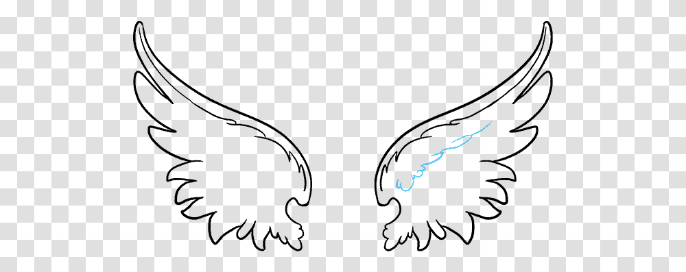 How To Draw Angel Wings Angel Wings Drawing, Outdoors, Nature Transparent Png