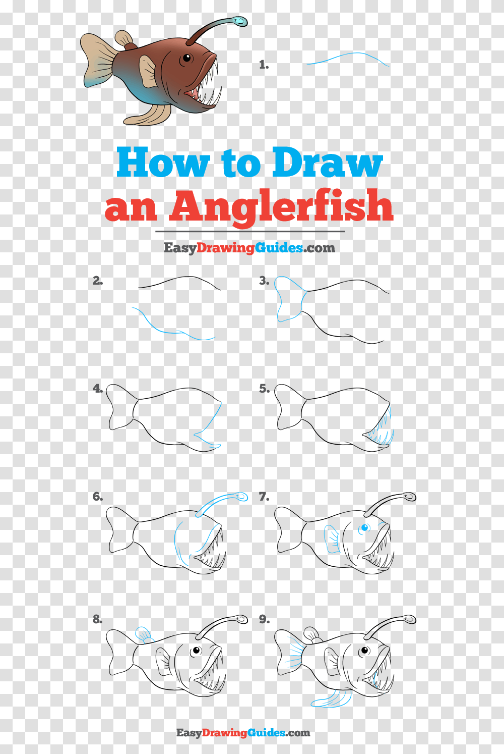 How To Draw Angler Fish Creative Words, Poster, Advertisement Transparent Png