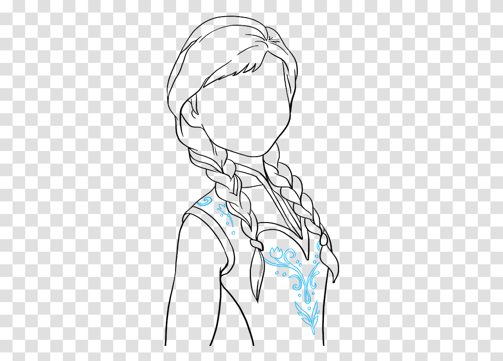 How To Draw Anna From Frozen Frozen Anna Outline, Outdoors Transparent Png