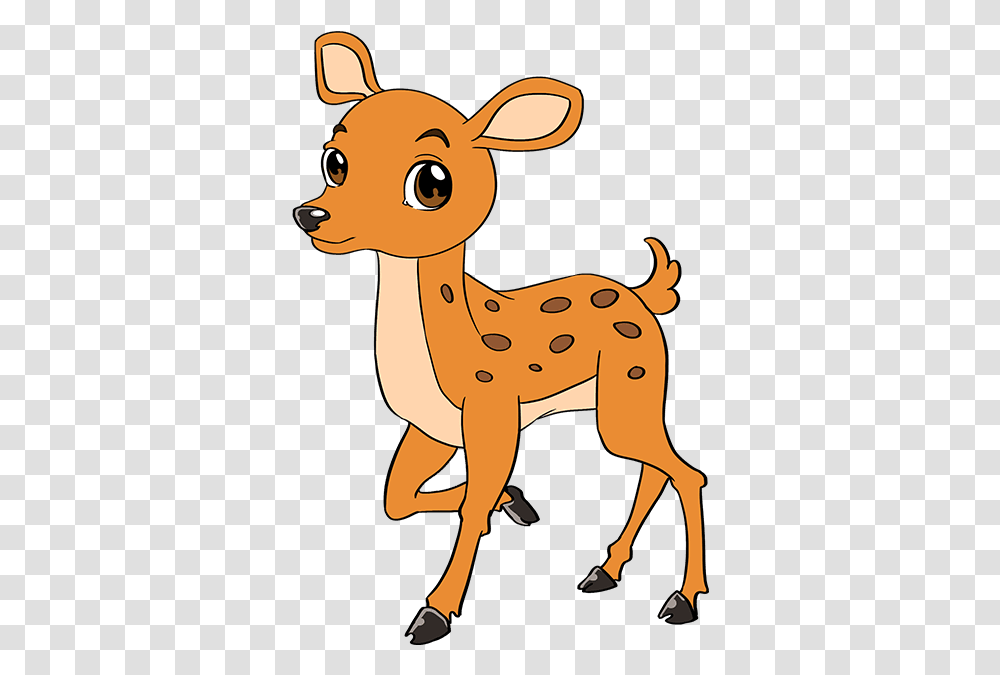 How To Draw Baby Deer Baby Deer Drawing Easy Step By Step, Wildlife, Mammal, Animal, Antelope Transparent Png
