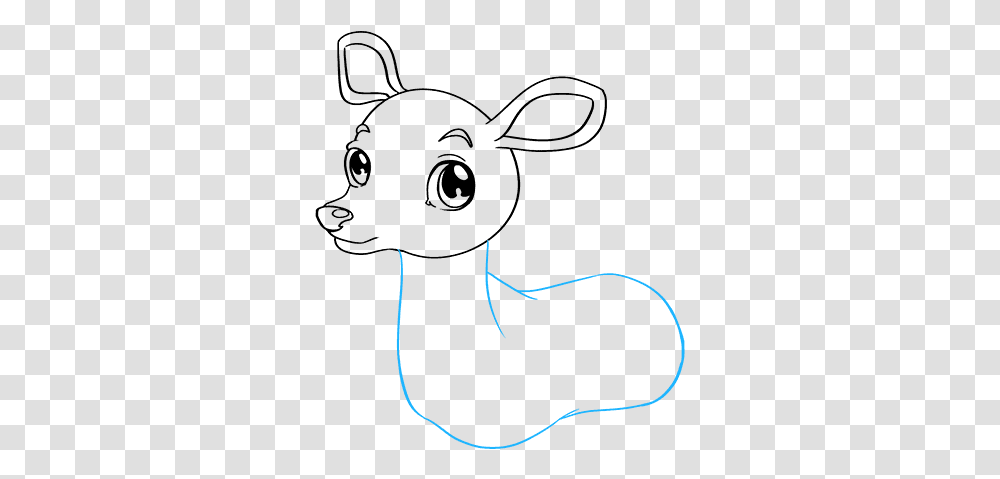 How To Draw Baby Deer Cartoon, Label, Outdoors, Nature Transparent Png