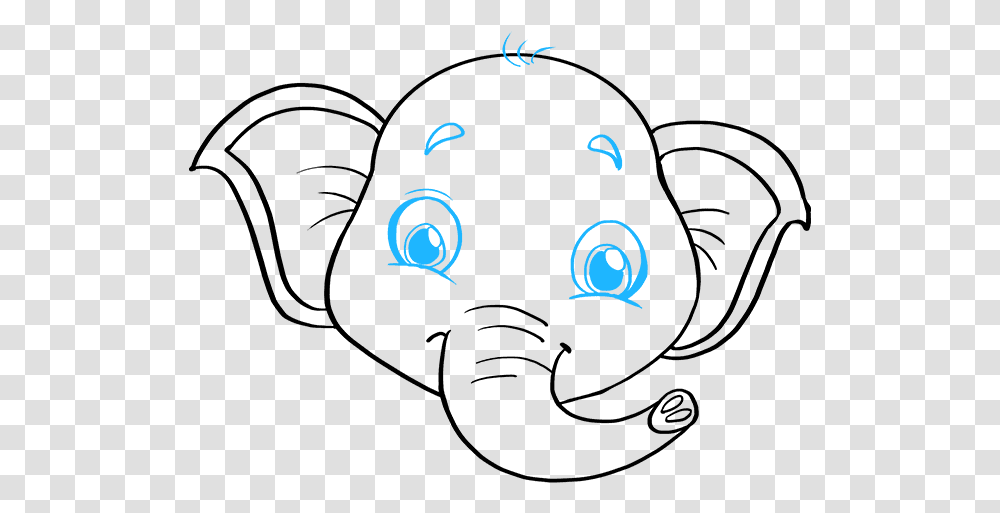 How To Draw Baby Elephant Draw A Baby Elephant Face, Animal Transparent Png