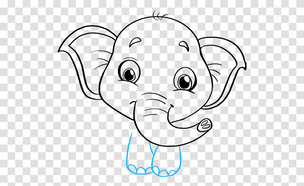 How To Draw Baby Elephant Draw A Baby Elephant Face, Nature, Outdoors, Beach Transparent Png