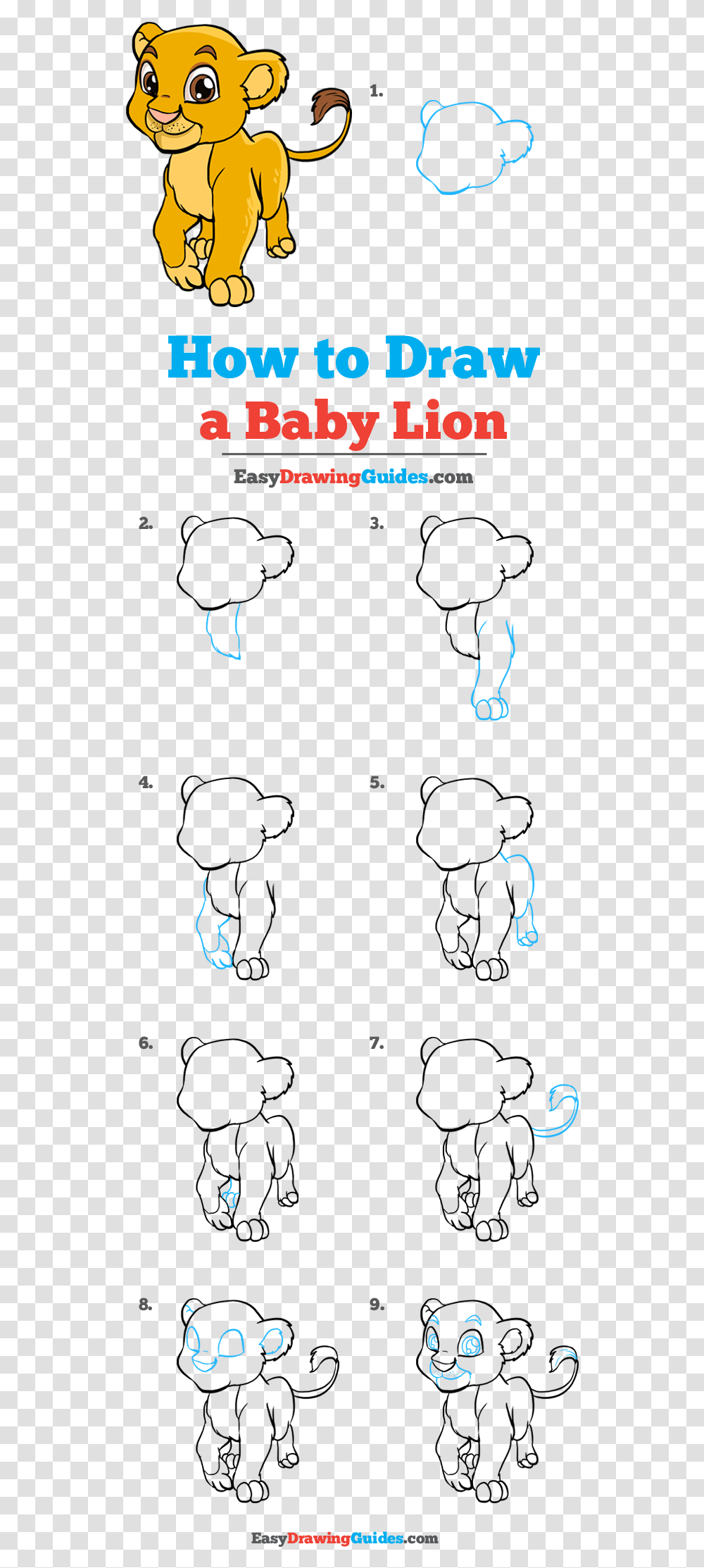 How To Draw Baby Lion Draw A Baby Lion, Outdoors, Nature, Light Transparent Png