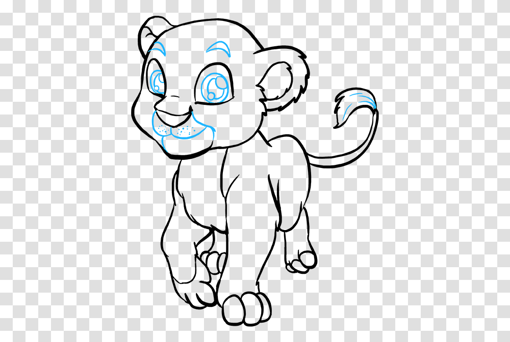 How To Draw Baby Lion Draw A Baby Lion, Light Transparent Png