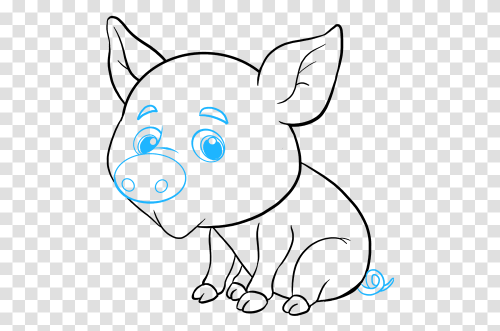 How To Draw Baby Pig Draw Baby Pig, Kart, Transportation, Angry Birds Transparent Png