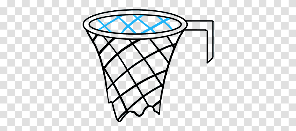 How To Draw Basketball Hoop Basketball Hoop Drawing Easy, Pillow, Cushion, Triangle, Racket Transparent Png