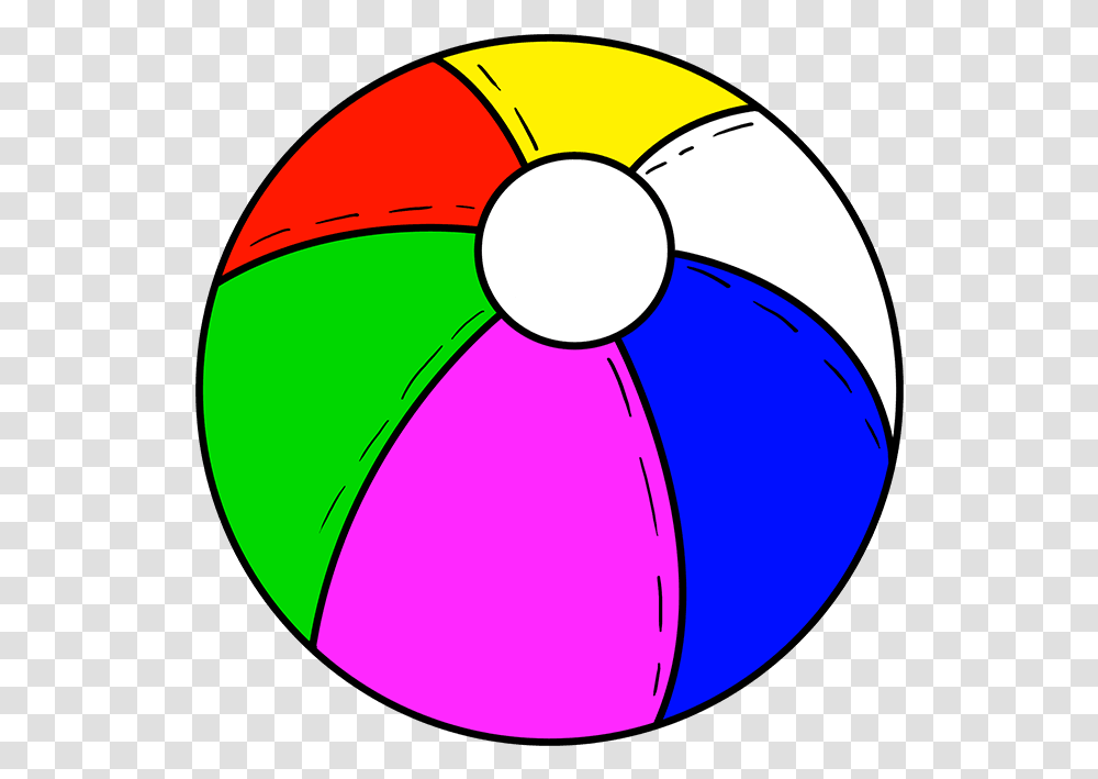 How To Draw Beach Ball Circle, Balloon, Soccer Ball, Football, Team Sport Transparent Png