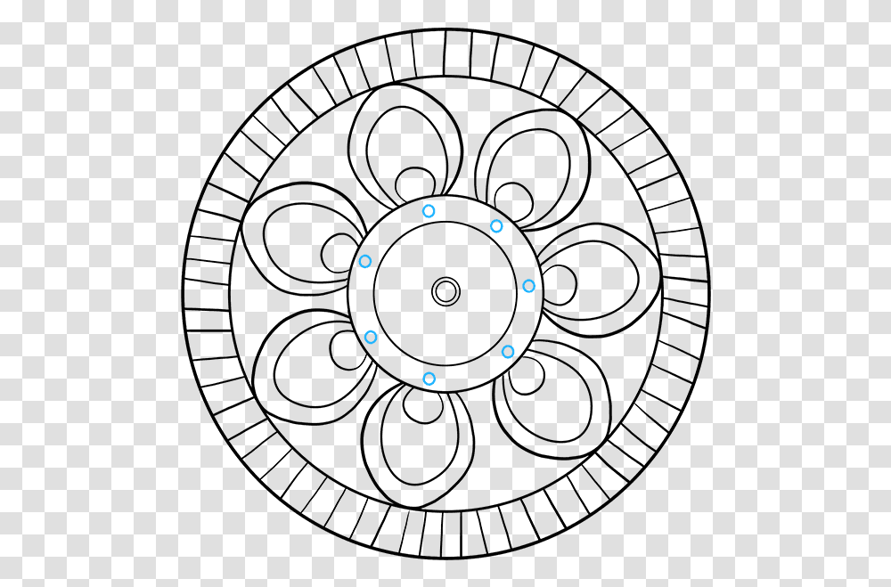 How To Draw Beginner Mandala 18 Round Cake Cutting Guide, Flare, Light Transparent Png
