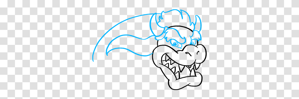 How To Draw Bowser From Super Mario Bros Cartoon, Animal, Sea Life, Light Transparent Png