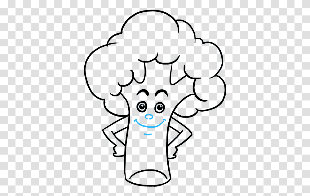 How To Draw Broccoli Draw A Simple Broccoli, Silhouette, Outdoors Transparent Png