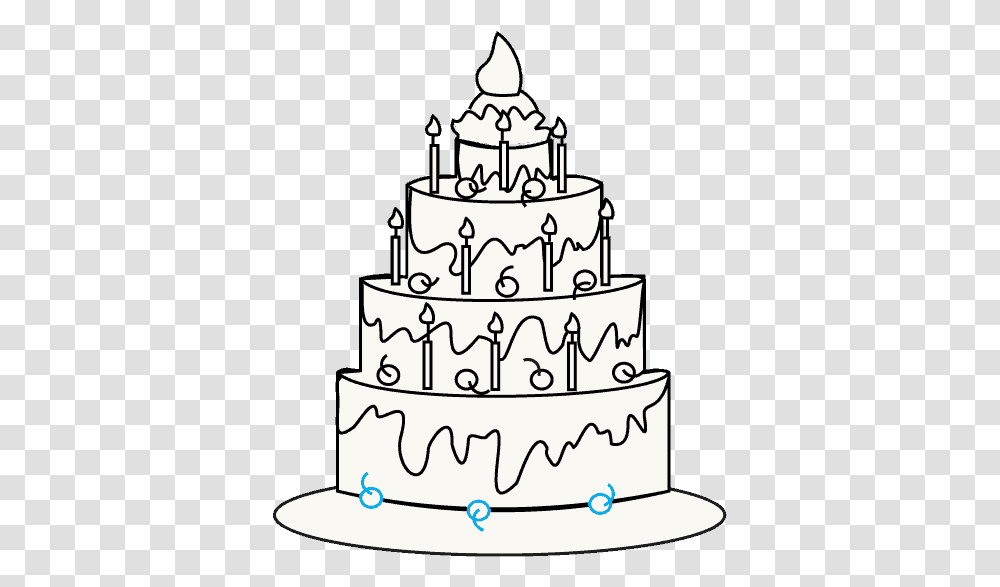 How To Draw Cake Cake Line Art, Dessert, Food, Wedding Cake, Birthday Cake Transparent Png