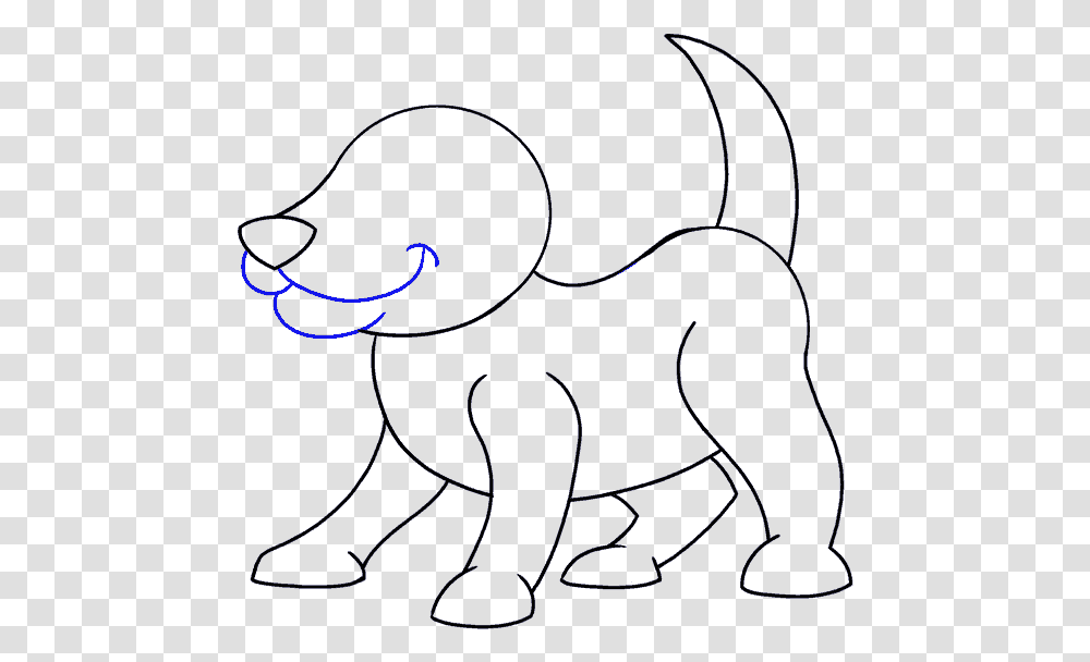 How To Draw Cartoon Dog Drawing, Silhouette, Wildlife, Animal, Mammal Transparent Png