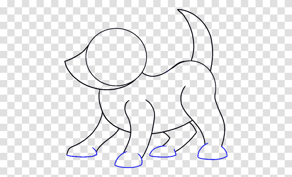 How To Draw Cartoon Dog Line Art, Mammal, Animal, Wildlife, Panther Transparent Png