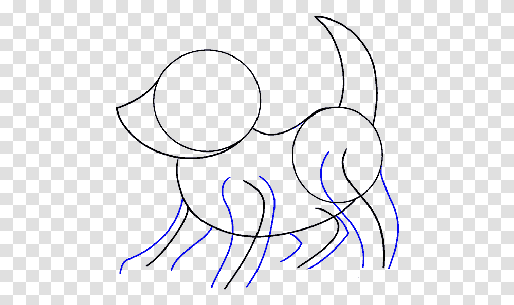 How To Draw Cartoon Dog Line Art, Pattern, Ornament, Fractal Transparent Png