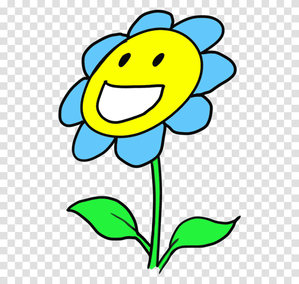 How To Draw Cartoon Flowers Cartoon Flower Drawing, Plant, Blossom, Rattle Transparent Png