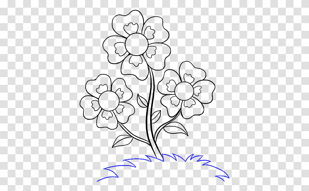How To Draw Cartoon Flowers Small Drawings Of Flowers, Nature, Outdoors, Night, Outer Space Transparent Png