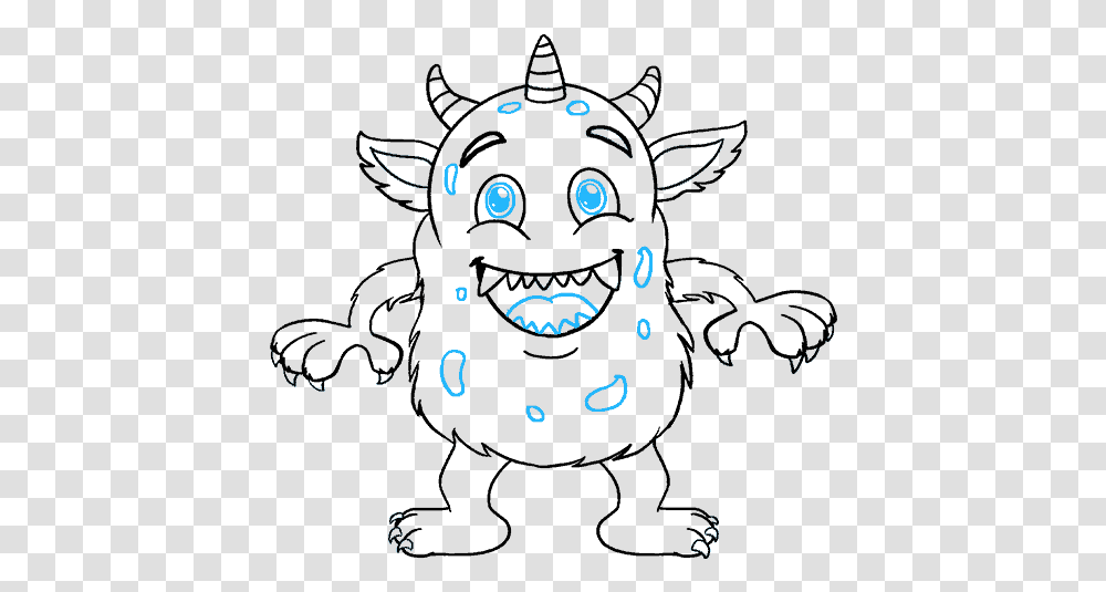How To Draw Cartoon Monster Scary Monster Drawings Easy, Bubble Transparent Png