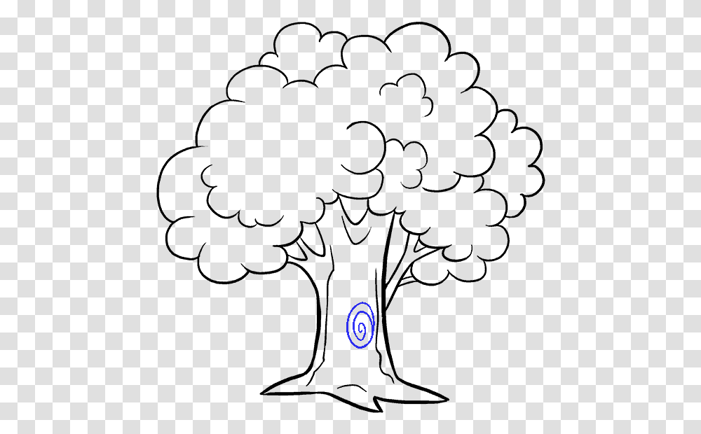 How To Draw Cartoon Tree Cartoon Tree Easy Drawing, Gray, Outdoors, Alphabet Transparent Png