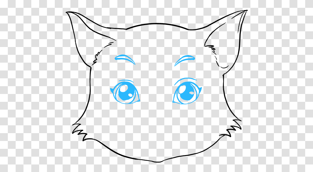 How To Draw Cat Face Cat Face Picture Drawing, Black Cat, Pet, Mammal, Animal Transparent Png