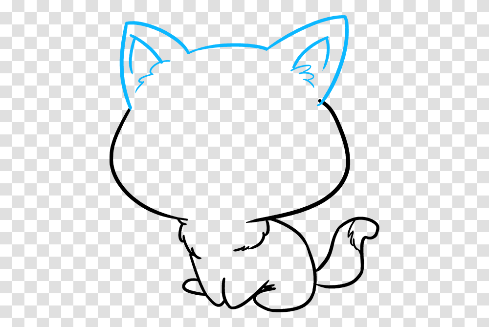 How To Draw Chibi Cat Cartoon, Pet, Animal, Mammal, Black Cat Transparent Png