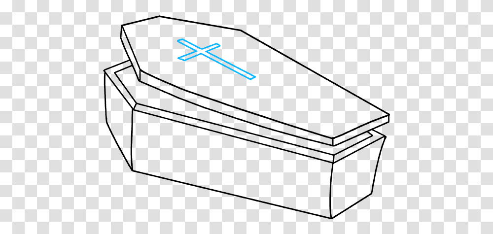 How To Draw Coffin Drawing Of A Coffin, Airplane, Transportation Transparent Png