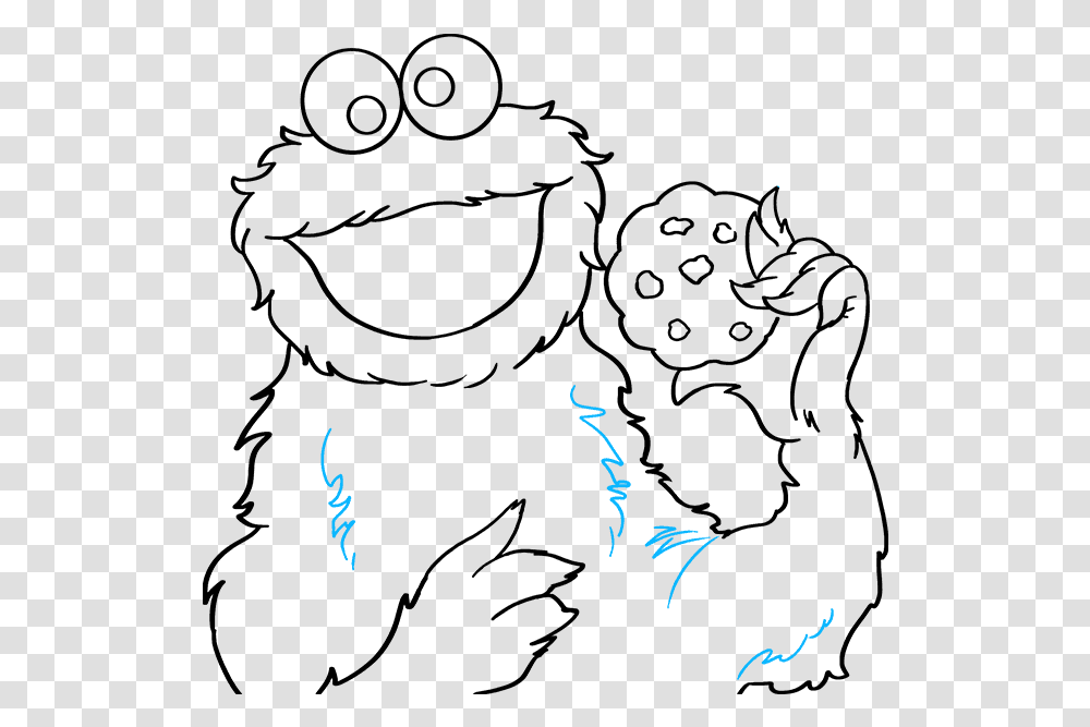 How To Draw Cookie Monster From Sesame Street Draw The Cookie Monster, Outdoors, Nature, Light Transparent Png