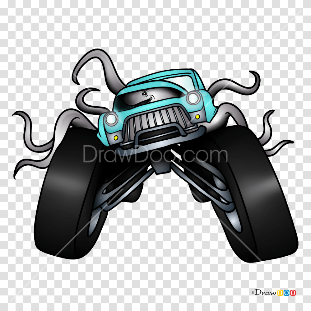 How To Draw Creech And Car Monster Trucks Creech Family Monster Trucks, Tool, Gun, Weapon, Weaponry Transparent Png