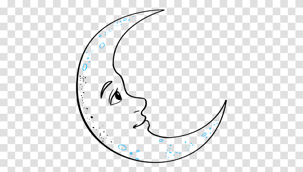 How To Draw Crescent Moon Drawing Pictures Of Moon, Outdoors, Astronomy, Nature Transparent Png