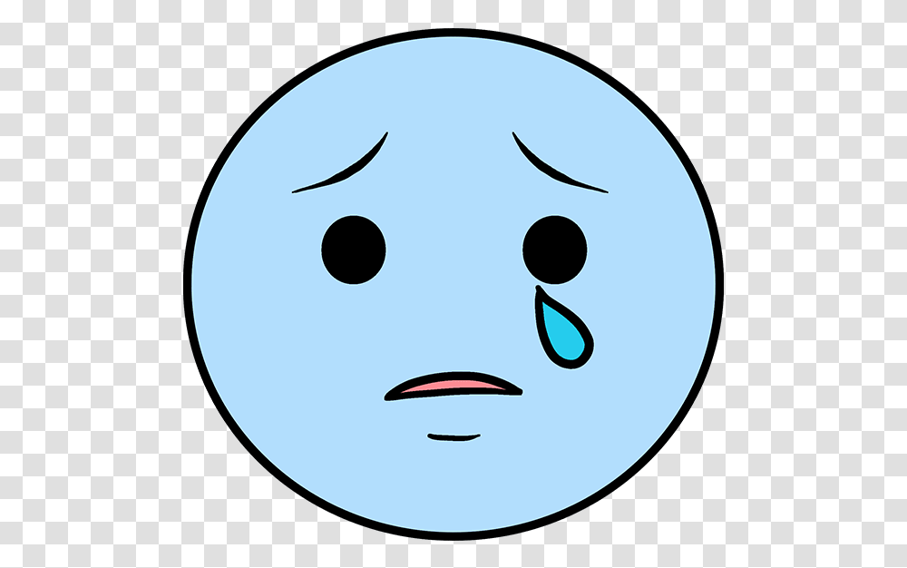 How To Draw Crying Emoji Smiley Face, Pac Man, Head, Stencil, Mask Transparent Png