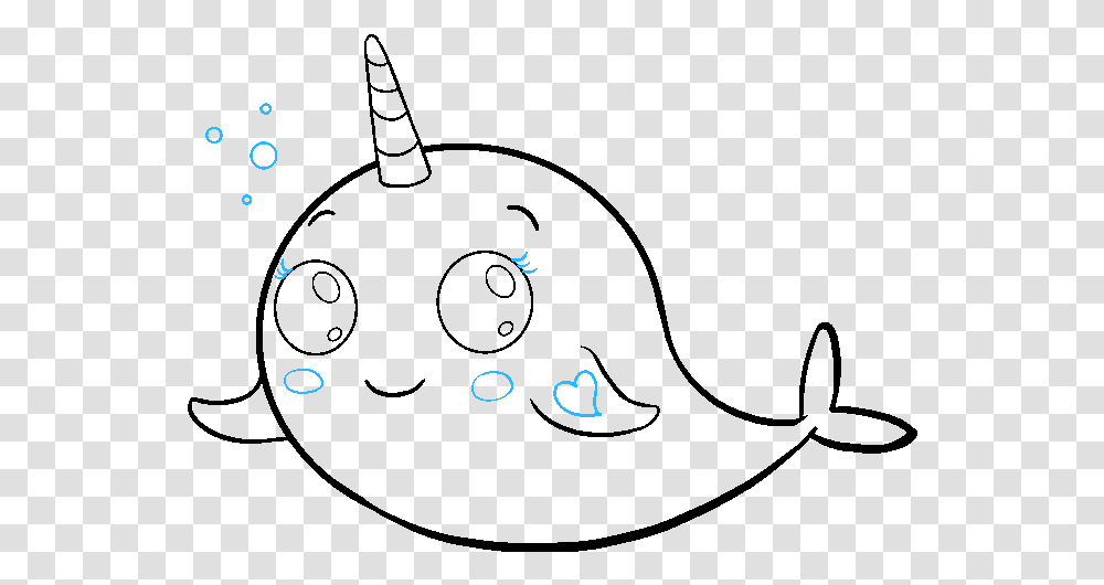 How To Draw Cute Narwhal Narwhals Drawn, Alphabet, Astronomy Transparent Png