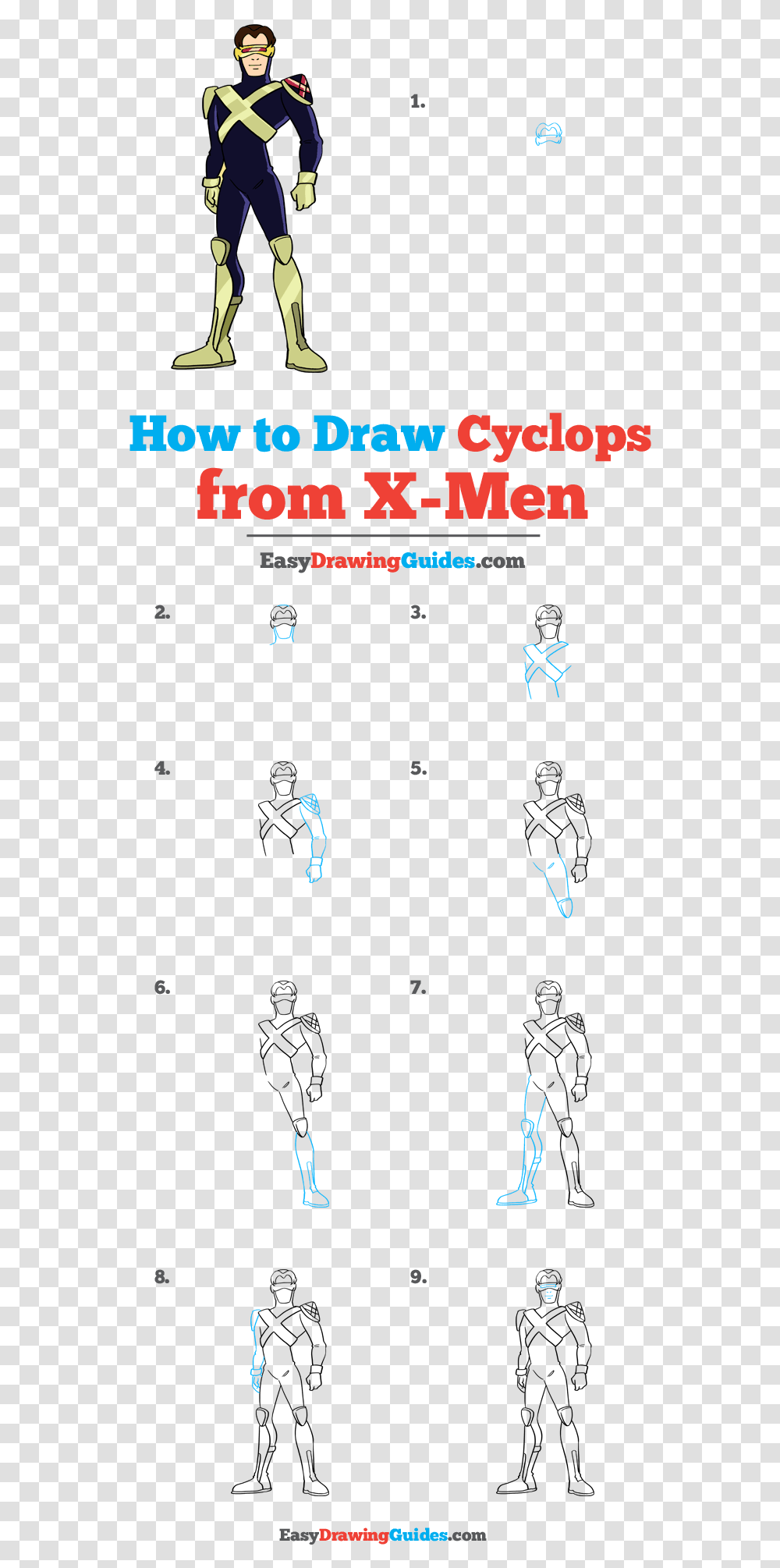 How To Draw Cyclops From X Men Draw Luigi Step By Step, Person, Human, Electronics, Poster Transparent Png