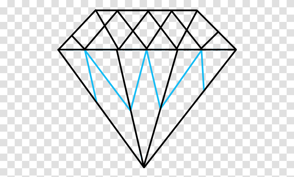 How To Draw Diamond Step By Step 3d Diamond, Bow, Triangle Transparent Png