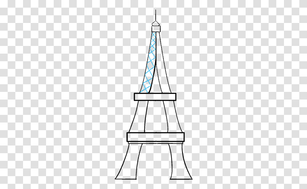 How To Draw Eiffel Tower Line Art, Light, Arrow, Gray Transparent Png